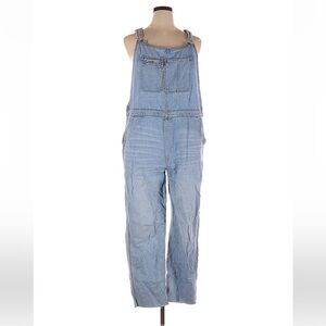 american eagle 90s boyfriend loose fit raw hem overalls XL